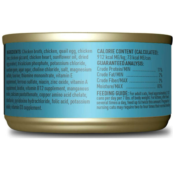 Tiki Cat After Dark Pate Chicken & Quail Egg Grain-Free Food For Cats (2.8 oz x 12 cans)