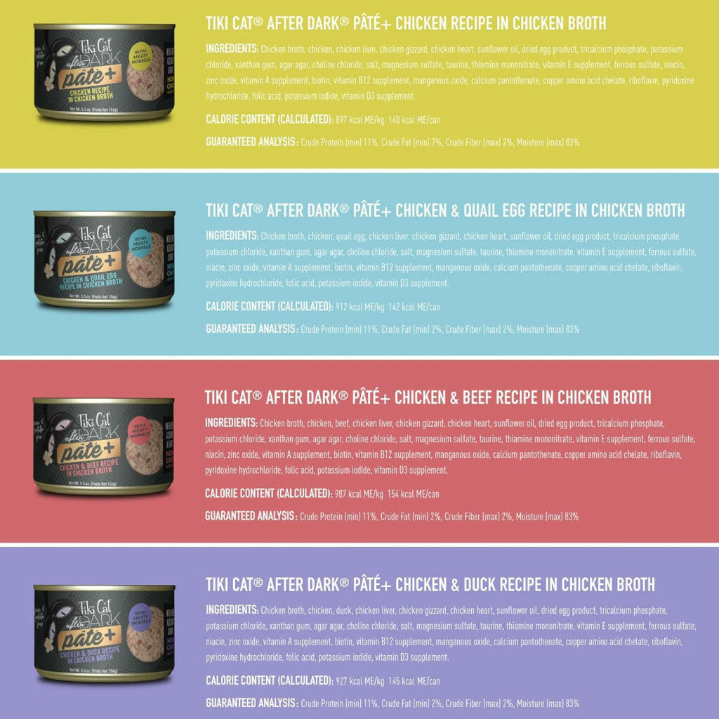 Tiki Cat After Dark Pate Wet Food – Variety Pack for Cats