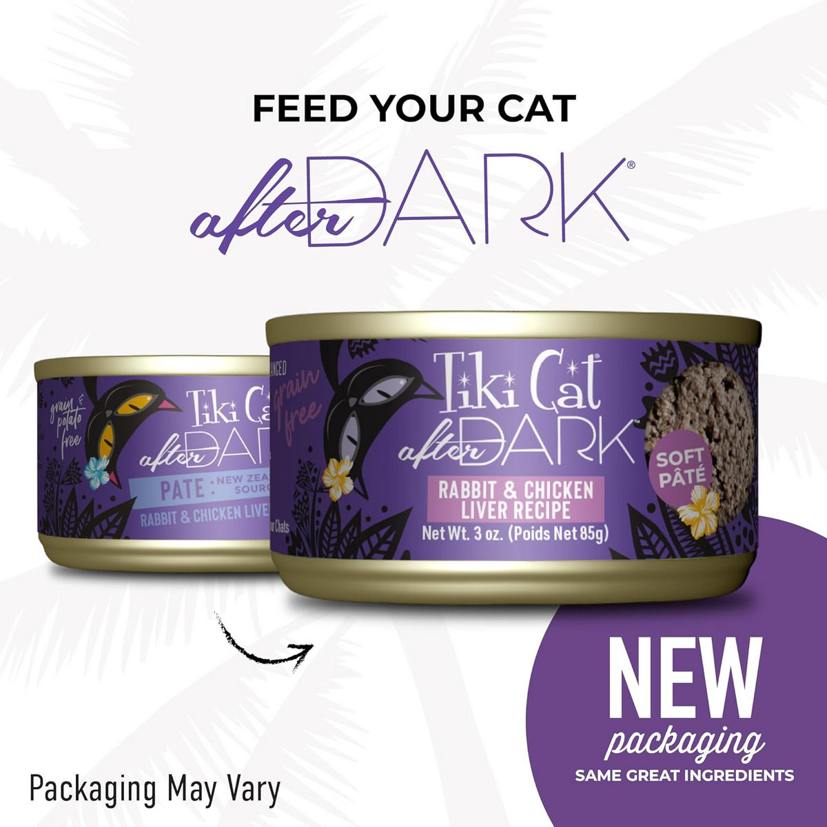 Tiki Cat After Dark Rabbit Pate Grain-Free Wet Food For Cats