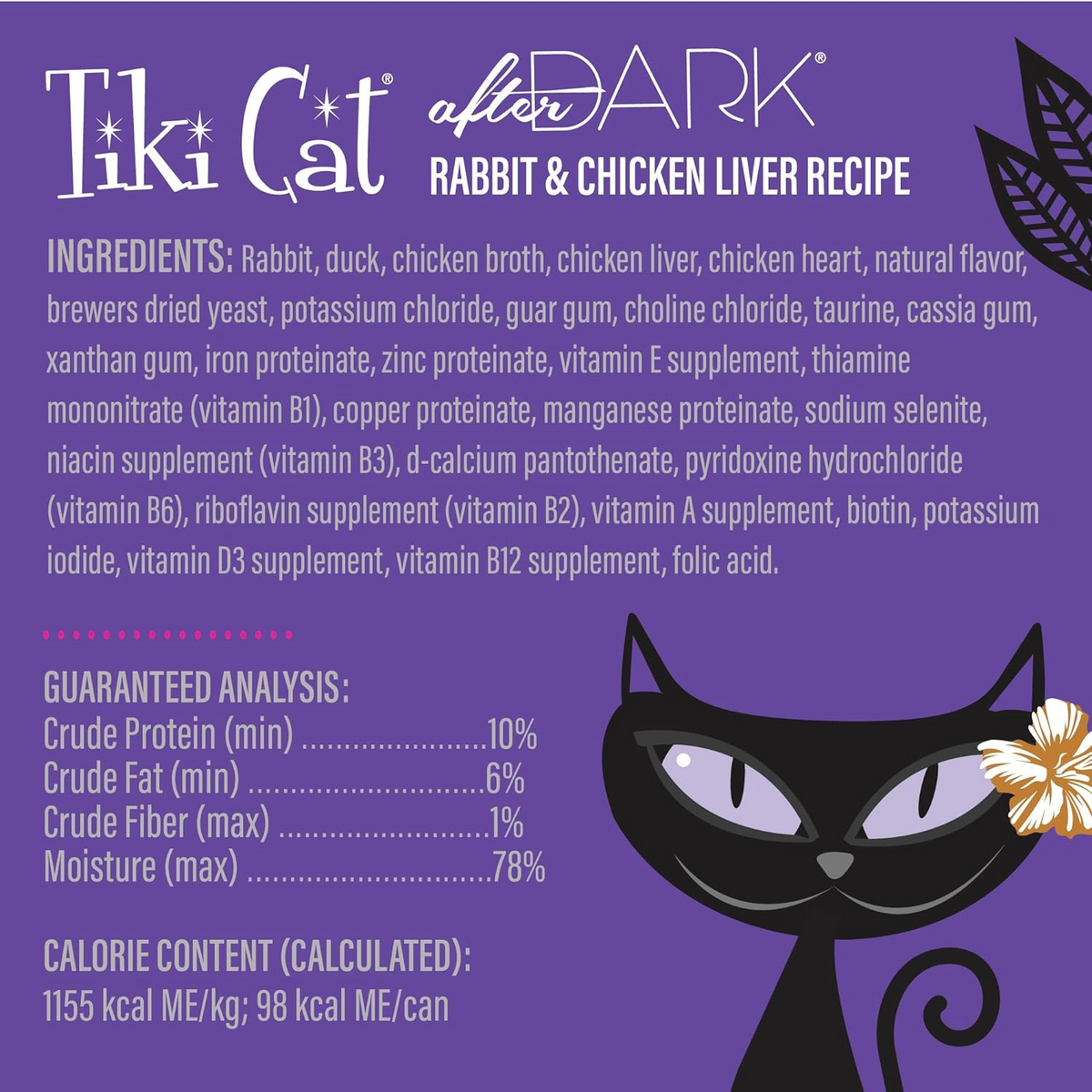 Tiki Cat After Dark Rabbit Pate Grain-Free Wet Food For Cats