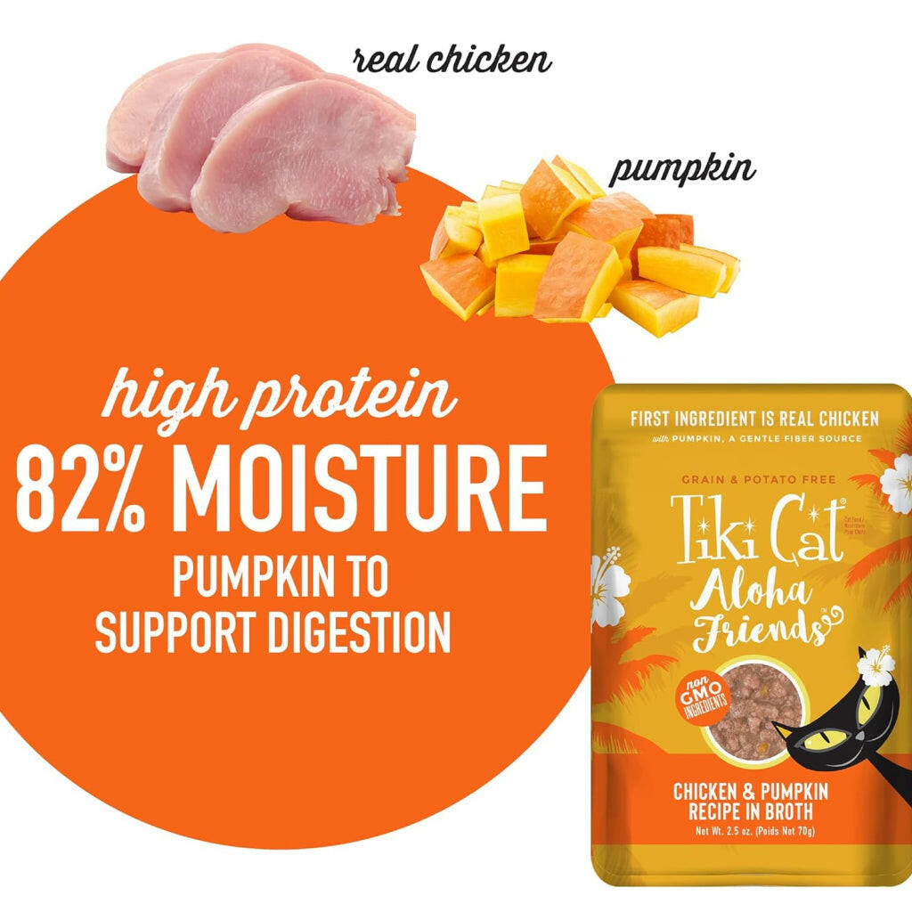 Tiki Cat Aloha Friends Chicken & Pumpkin Wet Food for Cats