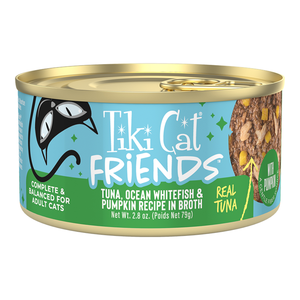 Tiki Cat Aloha Friends Tuna Ocean Whitefish Pumpkin - 2.8 oz cans; case of 12 - Wet Cat Food 1
