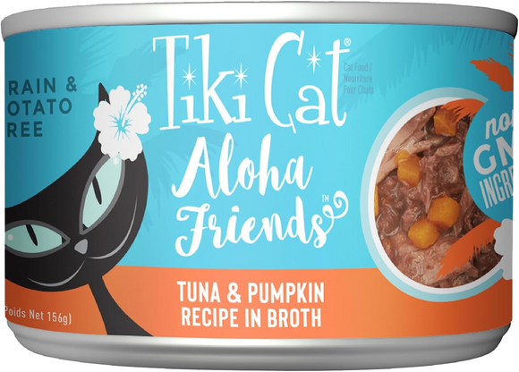 Tiki Cat Aloha Friends Tuna Pumpkin - 5.5 oz cans; case of 8 - Cat Food 8