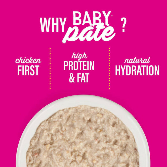 Tiki Cat Baby Pate Chicken and Chicken Liver Grain-Free Wet Food For Kitten (2.4 oz x 12 cans)