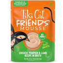 Tiki Cat Friends Mousse in Broth Grain-Free Wet Cat Food 2.5-oz case of 12 - Chicken, Pumpkin & Lamb - Cat Food 2
