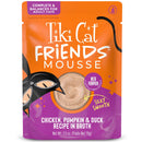 Tiki Cat Friends Mousse in Broth Grain-Free Wet Cat Food 2.5-oz case of 12 - Chicken, Pumpkin & Duck - Cat Food 3