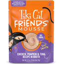 Tiki Cat Friends Mousse in Broth Grain-Free Wet Cat Food 2.5-oz case of 12 - Chicken, Pumpkin & Tuna - Cat Food 6