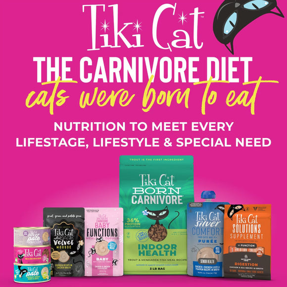 Tiki Cat Friends Mousse in Broth Grain-Free Wet Cat Food 2.5-oz case of 12 - Cat Food 13