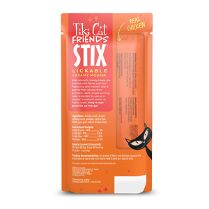 Tiki Cat Friends Stix Chicken & Pumpkin Recipe in Creamy Gravy Lickable Cat Treats (0.4 oz x 4 servings) - Cat Treats 2