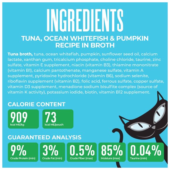 Tiki Cat Friends Tuna Ocean Whitefish & Pumpkin Recipe in Broth Wet Cat Food (2.8-oz x 12 pouches) - Cat Food 3