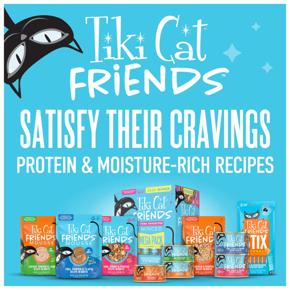 Tiki Cat Friends Tuna Shrimp & Pumpkin Recipe in Broth Wet Cat Food (2.8-oz x 12 pouches) - Cat Food 9