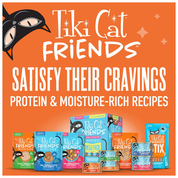 Tiki Cat Friends Wet Cat Food 2.5-oz pouch case of 12 - Cat Food 10