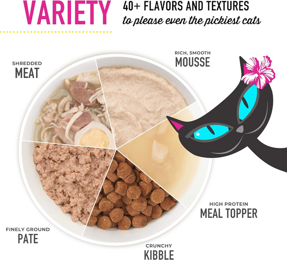 Tiki Cat Silver for Seniors Chicken & Salmon & Chicken Liver Mousse & Shreds (2.4 oz x 12 cans) - Wet Cat Food 7