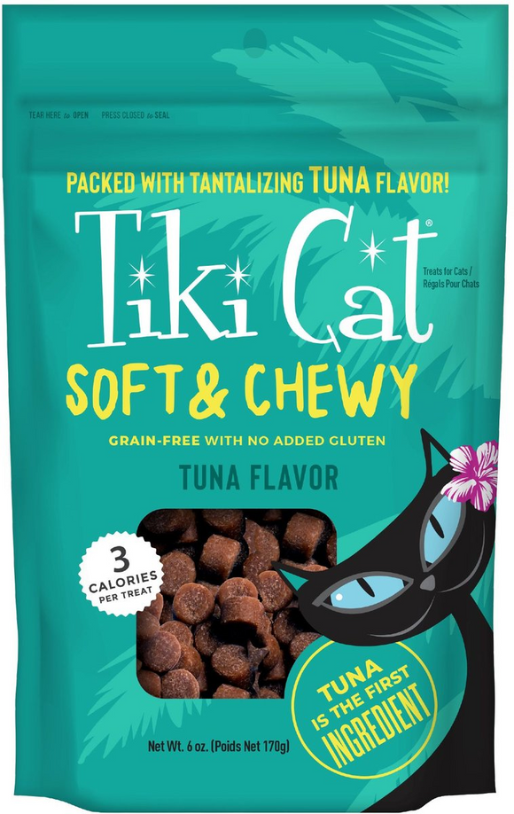 Tiki Cat Soft & Chewy Tuna Flavor Grain-Free Treats for Cats - 6-oz bag - Cat Treats 7