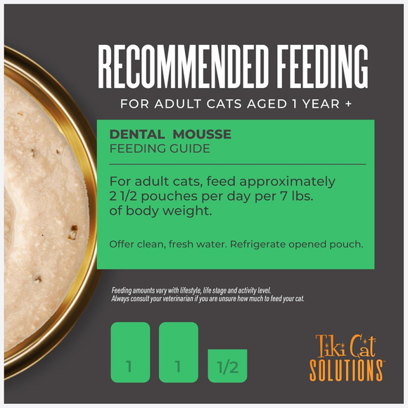 Tiki Cat Solutions Mousse Dental Care Chicken Recipe in Broth Wet Cat Food (2.4 oz x 12 pouches) - Cat Food 5