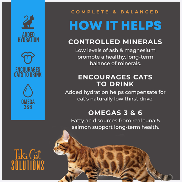 Tiki Cat Solutions Mousse Mineral Balance Tuna & Salmon Recipe Wet Cat Food (2.4 oz x 12 pouches) - Cat Food 2