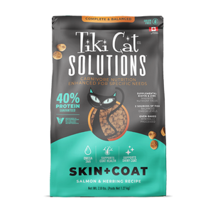 Tiki Cat Solutions Skin & Coat Grain Free Salmon & Herring Recipe Dry Cat Food - 2.8 lb - Cat Food 1