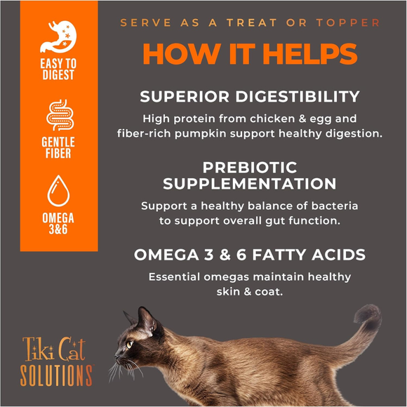 Tiki Cat Solutions Supplement Digestion Chicken & Egg Recipe in Broth for Cats (0.28 oz x 20 sachets) - Cat Food 6