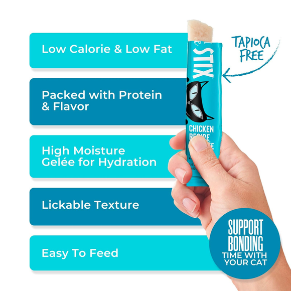Tiki Cat Stix Gelee Low Calorie Wet Cat Treats (0.5 oz x 6 tubes) - Cat Treats 5