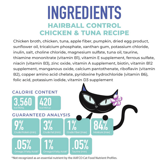 Tiki Cat Velvet Mousse Hairball Control Chicken & Tuna Recipe Wet Cat Food (2.8 oz x 12 pouches) - Cat Food 6
