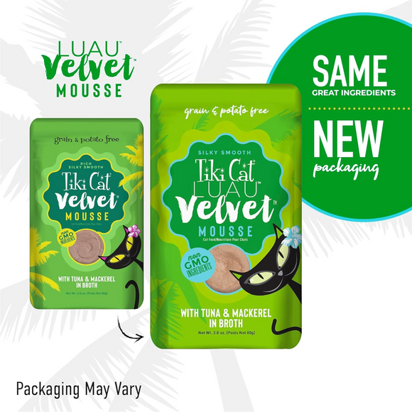 Tiki Cat Velvet Mousse Tuna & Mackerel (2.8 oz x 12 pouches) - Wet Cat Food 2