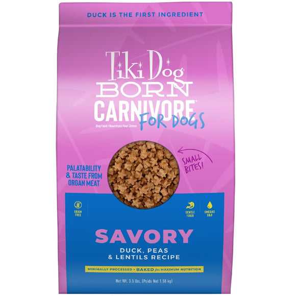 Tiki Dog Born Carnivore Dry Dog Food 3.5-lb - Duck, Peas & Lentils - Dog Food 9
