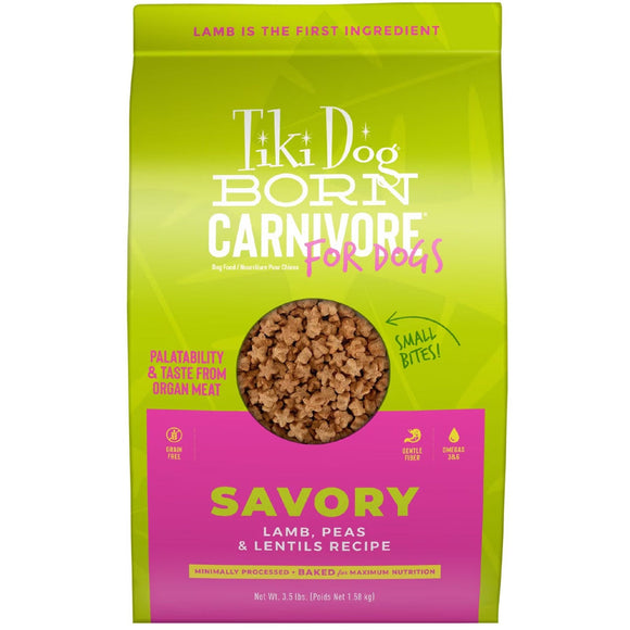 Tiki Dog Born Carnivore Dry Dog Food 3.5-lb - Lamb, Peas & Lentils - Dog Food 1