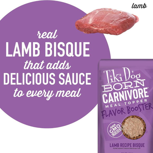 Tiki Dog Born Carnivore Flavor Booster Meal Tooper for Dogs (1.5 oz x 12 pouches) - Dog Food 25