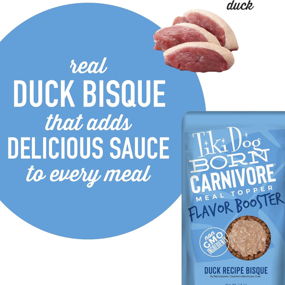 Tiki Dog Born Carnivore Flavor Booster Meal Tooper for Dogs (1.5 oz x 12 pouches) - Dog Food 9