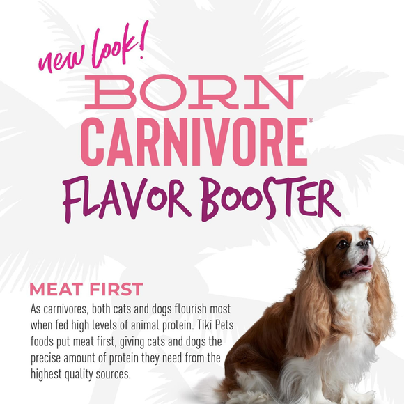 Tiki Dog Born Carnivore Flavor Booster Meal Tooper for Dogs (1.5 oz x 12 pouches) - Dog Food 12