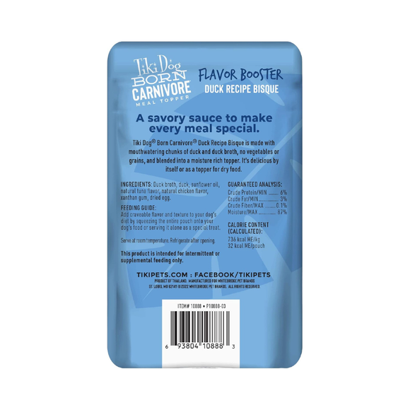 Tiki Dog Born Carnivore Flavor Booster Meal Tooper for Dogs (1.5 oz x 12 pouches) - Dog Food 5