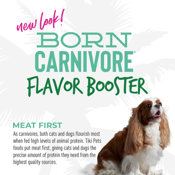 Tiki Dog Born Carnivore Flavor Booster Meal Tooper for Dogs (1.5 oz x 12 pouches) - Dog Food 50
