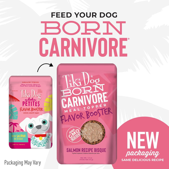 Tiki Dog Born Carnivore Flavor Booster Meal Tooper for Dogs (1.5 oz x 12 pouches) - Dog Food 11