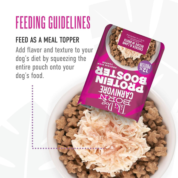 Tiki Dog Born Carnivore Protein Booster Food Topper for Dogs (2.1 oz x 12 pouches) - Dog Food 7