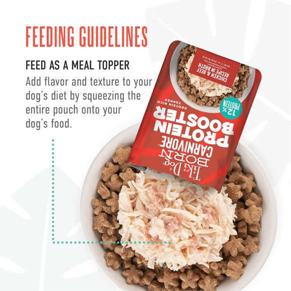 Tiki Dog Born Carnivore Protein Booster Food Topper for Dogs (2.1 oz x 12 pouches) - Dog Food 16