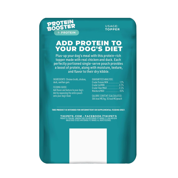 Tiki Dog Born Carnivore Protein Booster Food Topper for Dogs (2.1 oz x 12 pouches) - Dog Food 30
