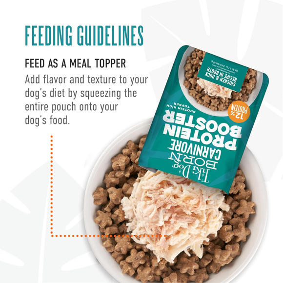 Tiki Dog Born Carnivore Protein Booster Food Topper for Dogs (2.1 oz x 12 pouches) - Dog Food 33