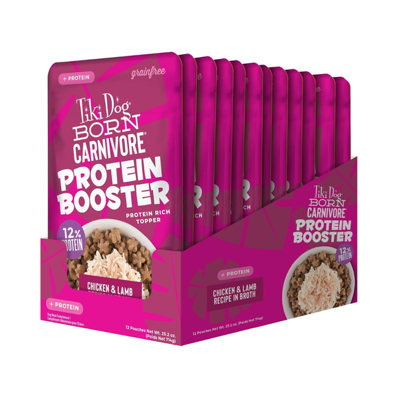 Tiki Dog Born Carnivore Protein Booster Food Topper for Dogs (2.1 oz x 12 pouches) - Dog Food 3
