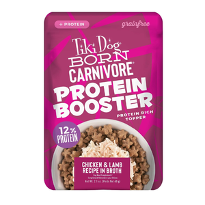 Tiki Dog Born Carnivore Protein Booster Food Topper for Dogs (2.1 oz x 12 pouches) - Chicken & Lamb - Dog Food 1
