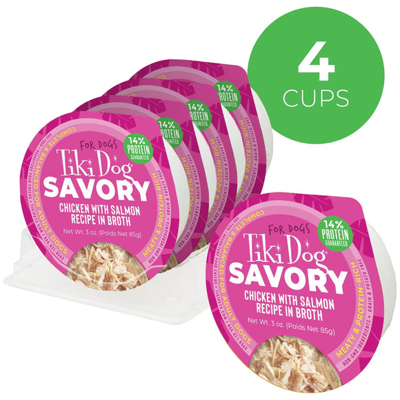 Tiki Dog Savory Grain-Free Wet Dog Food, 3-oz, pack of 4 Dog Food.