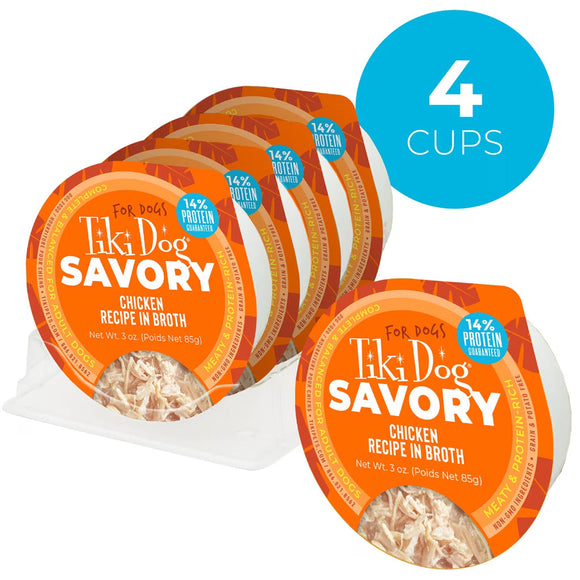 Tiki Dog Savory Grain-Free Wet Dog Food, 3-oz, pack of 4 Dog Food.