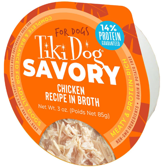 Tiki Dog Savory Grain-Free Wet Dog Food, 3-oz, pack of 4 Dog Food.