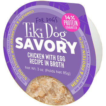 Tiki Dog Savory Grain-Free Wet Dog Food, 3-oz, pack of 4 Dog Food.