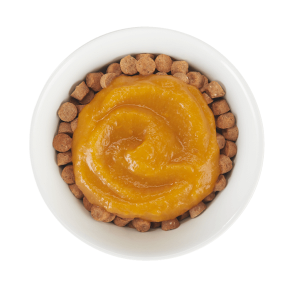 Tiki Dog Tummy Topper Pumpkin Puree with Ginger Food Topper for Sensitive Dogs (1.5 oz x 12 pouches) - Dog Food Toppers