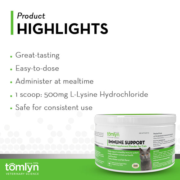 Tomlyn Immune Support L-Lysine Powder for Cats (3.5 oz) - Cat Immune & Allergy Supplements 3