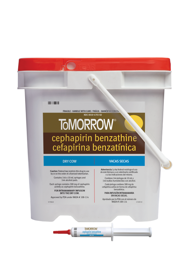 Tomorrow (Cephapirin Benzathine) Dry Cow Mastitis Treatment - 144 Syringes - Pet Medicine 3