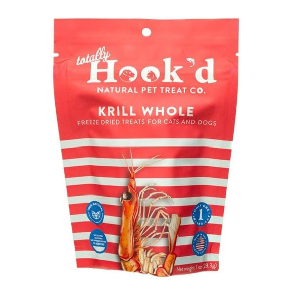 Totally Hook’d Freeze-Dried Whole Krill Dog & Cat Treats (1 oz) - Dog & Cat Treats 1