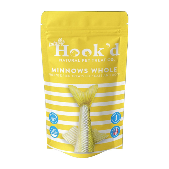 Totally Hook’d Freeze-Dried Whole Minnows Dog & Cat Treats - 1 oz - Dog & Cat Treats 1