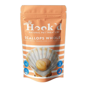 Totally Hook'd Freeze-Dried Whole Scallops Dog & Cat Treats (1 oz)
