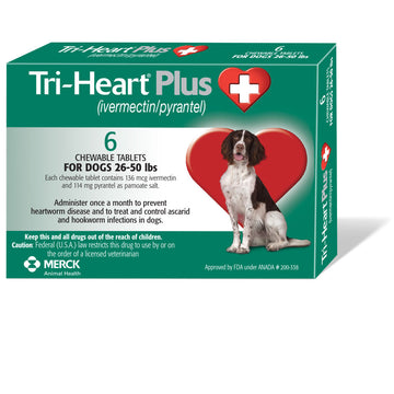 Tri-Heart Plus Chewable Tablet for Medium Dogs 26-50lbs